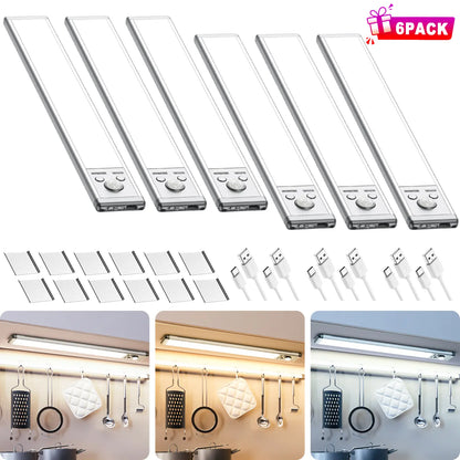 Motion Sensor Under Cabinet Light USB Rechargeable Magnetic Dimmable Night Light