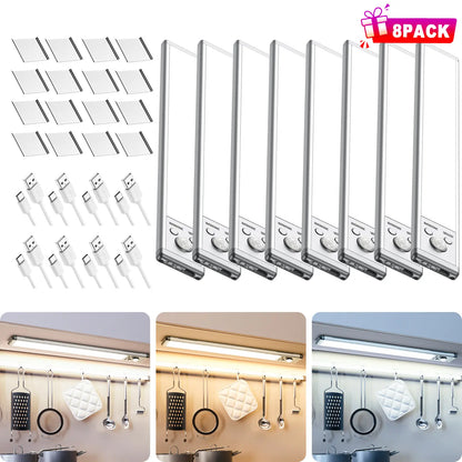 Motion Sensor Under Cabinet Light USB Rechargeable Magnetic Dimmable Night Light