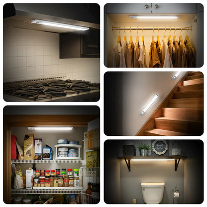 Motion Sensor Under Cabinet Light USB Rechargeable Magnetic Dimmable Night Light