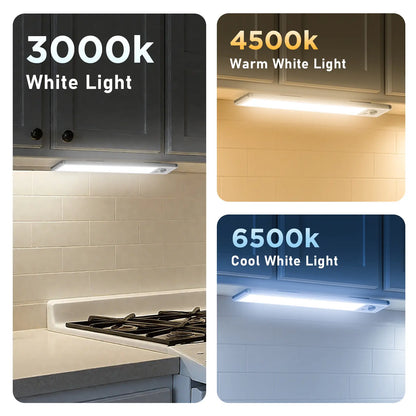 Motion Sensor Under Cabinet Light USB Rechargeable Magnetic Dimmable Night Light