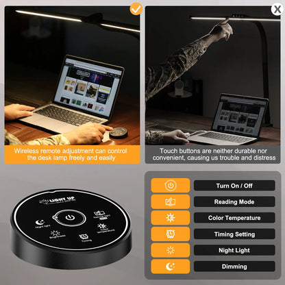 LED Desk Lamp | Dual Screen Light, 5 Colors, Eye Comfort