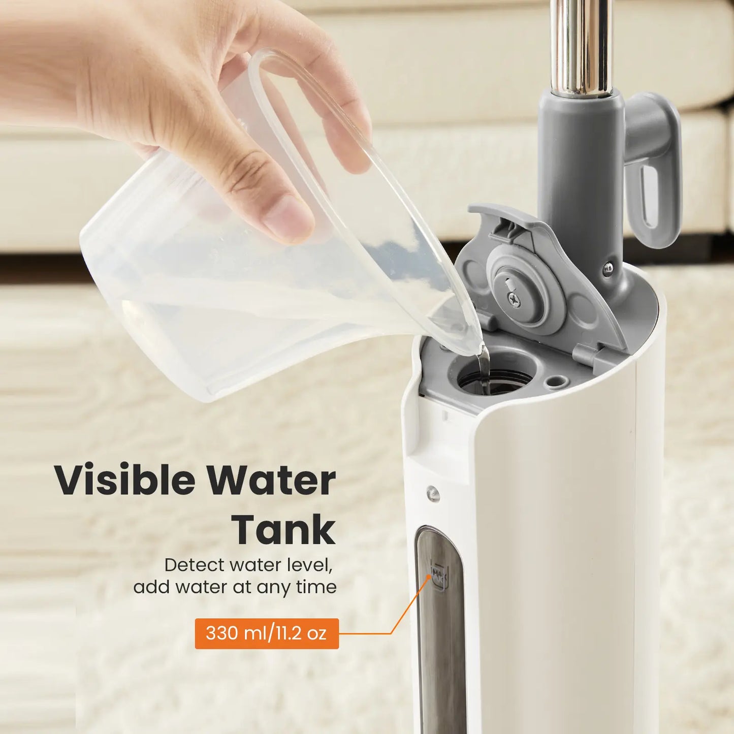 Lightweight Steam Mop Cleaner for Floors & Carpet with Washable Pads
